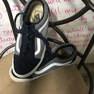 Navy Blue and white vans